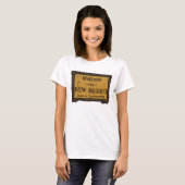 New Mexico welkomstbord dames t-shirt (Voorkant volledig)
