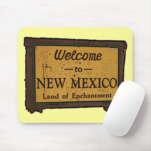 New Mexico welkomstbord souvenir mousepad Muismat (Met muis)