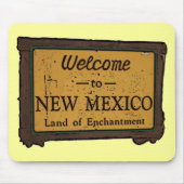 New Mexico welkomstbord souvenir mousepad Muismat (Voorkant)
