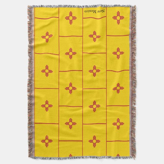 New Mexico Zia Flag Toas Bed Throw, Sofa Blanket Deken (Voorkant Verticaal)