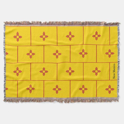 New Mexico Zia Flag Toas Bed Throw, Sofa Blanket Deken (Voorkant)