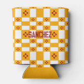 New Mexico Zia Geel Rood Wit Pleinen Blikjeskoeler (Achterkant)