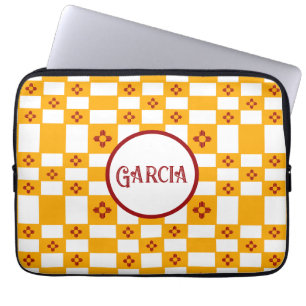 New Mexico Zia Geel Rood Wit Pleinen Laptop Sleeve