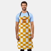 New Mexico Zia Geel Rood Wit Pleinen Schort (Gedragen)