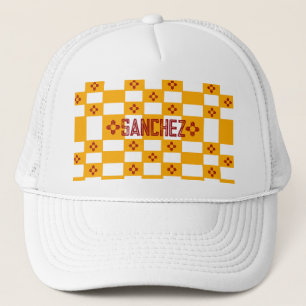 New Mexico Zia Geel Rood Wit Pleinen Trucker Pet