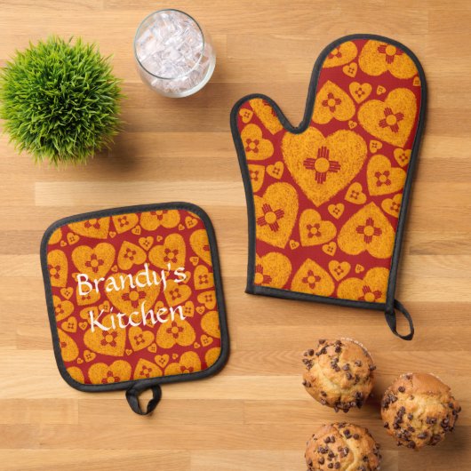New Mexico Zia Hart Ovenwant & Pannenlap Set (Top down)