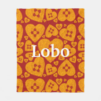 New Mexico Zia Heart Fleece Deken