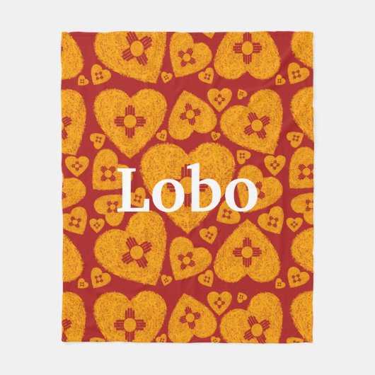 New Mexico Zia Heart Fleece Deken (Voorkant)