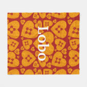 New Mexico Zia Heart Fleece Deken (Voorkant (Horizontaal))