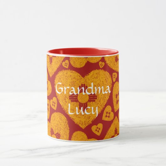 New Mexico Zia Heart Mok (Midden)