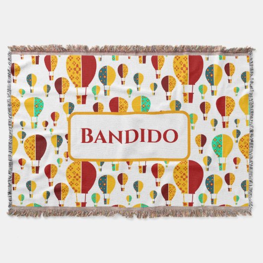 New Mexico Zia luchtballonnen Deken (Voorkant)