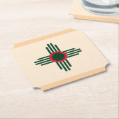 New Mexico Zia Sun Christams  Kartonnen Onderzetters (Gekanteld)