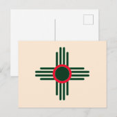 New Mexico Zia Sun Christams  Uitnodiging Briefkaart (Voorkant / Achterkant)