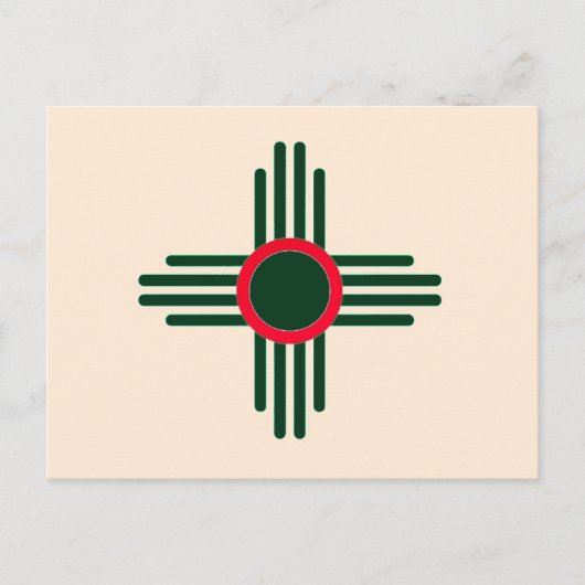 New Mexico Zia Sun Christams  Uitnodiging Briefkaart (Voorkant)