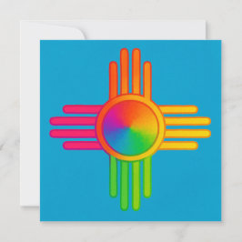 New Mexico Zia Sun Neon  Kaart