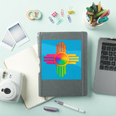 New Mexico Zia Sun Neon Sticker (iPad Cover)
