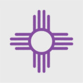 New Mexico Zia Sun Paars  Sticker (Voorkant)