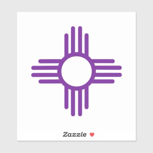 New Mexico Zia Sun Paars  Sticker (Vel)