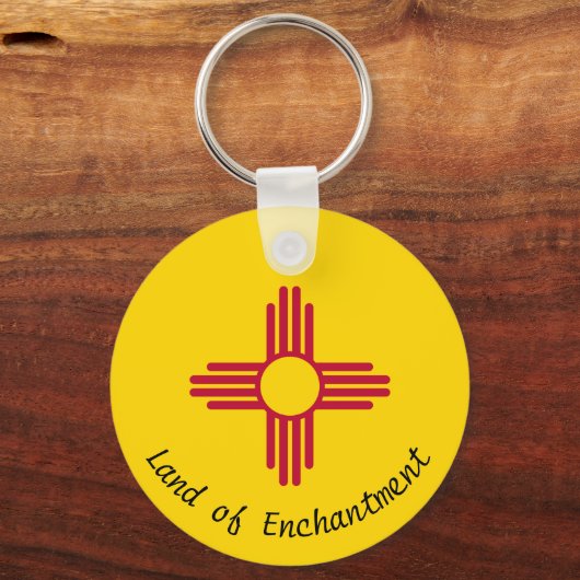 New Mexico Zia Sun Sleutelhanger ID Label JOUW NAA (Achterkant)