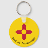 New Mexico Zia Sun Sleutelhanger ID Label JOUW NAA (Achterkant)