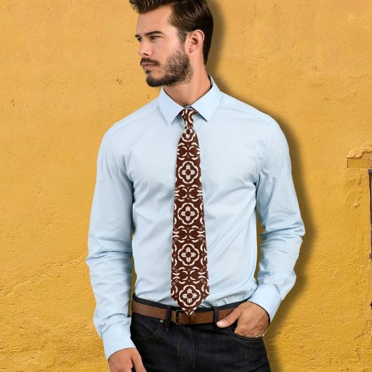 New Mexico Zia Symbol Feather Pattern Stropdas