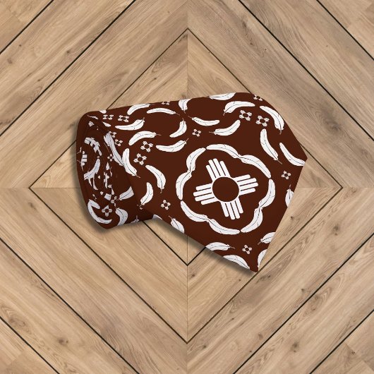 New Mexico Zia Symbol Feather Pattern Stropdas