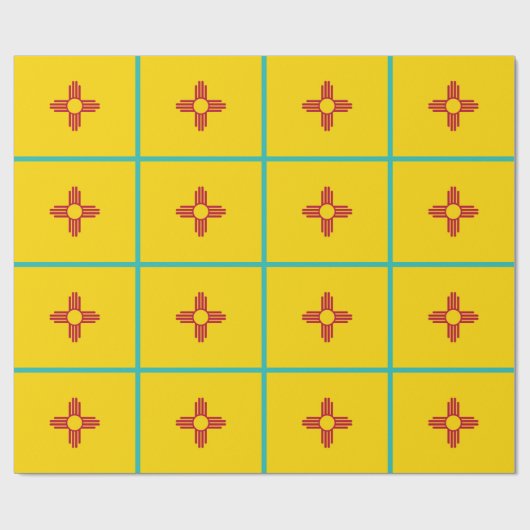 New Mexico Zia Symbol Flag Cadeaupapier (Vlak)