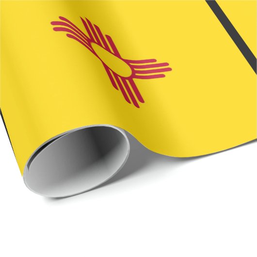 New Mexico Zia Symbol Flag Cadeaupapier (Rol Hoek)