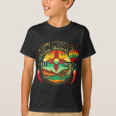 New Mexico Zia Symbol, Roadrunner &amp; Chile Pepp T-shirt (Voorkant)