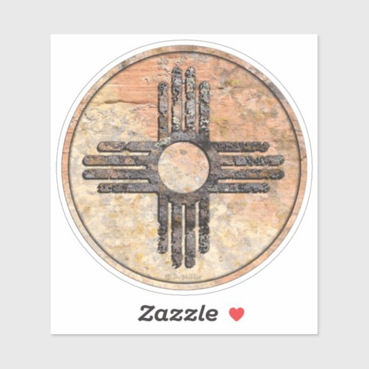 New Mexico Zia - Talking Canyons, New Mexico Sticker (Vel)