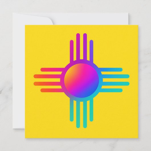New Mexico Zia Zon Kaart (Voorkant)