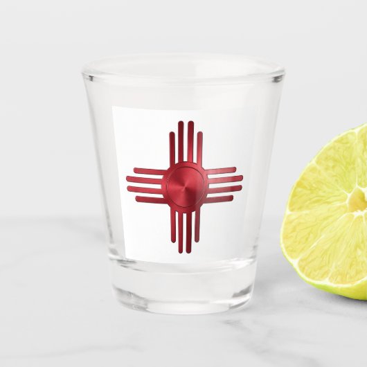 New Mexico Zia Zon Shot Glas (Voorkant)