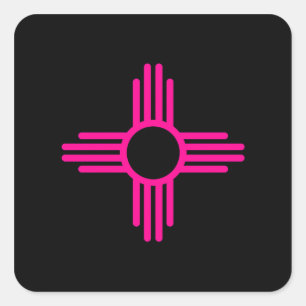 New Mexico Zia Zon Vierkante Sticker