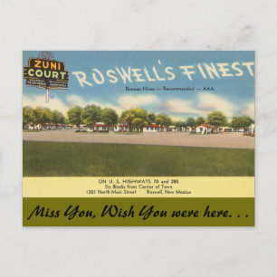 New Mexico, Zuni Court, Roswell Briefkaart