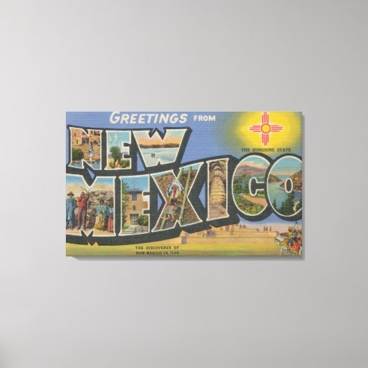 New MexicoLarge Letter ScenesNew Mexico Canvas Afdruk (Voorkant)