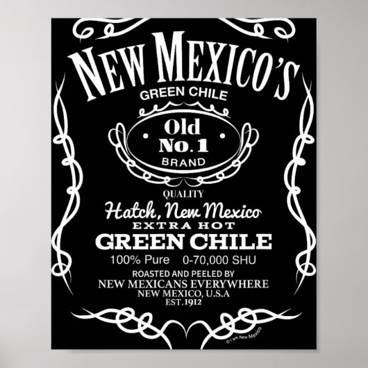 New Mexico's Old No. 1 Hatch Green Chile Novelty D Poster (Voorkant)