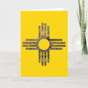 New Mexico's Zia Sun Symbol Talking Canyons, NCard Kaart