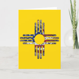 New Mexico's Zia Sun Symbol Talking Canyons, NCard Kaart