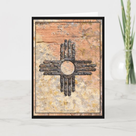 New Mexico's Zia Sun Symbol Talking Canyons, NCard Kaart (Voorkant)