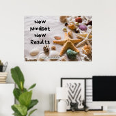 "New Mindset" Positive Quotes "Poster" Poster (Thuiskantoor)