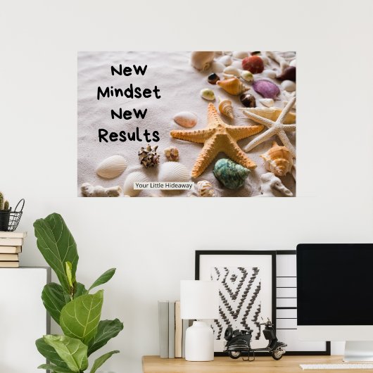 "New Mindset" Positive Quotes "Poster" Poster (Thuiskantoor)