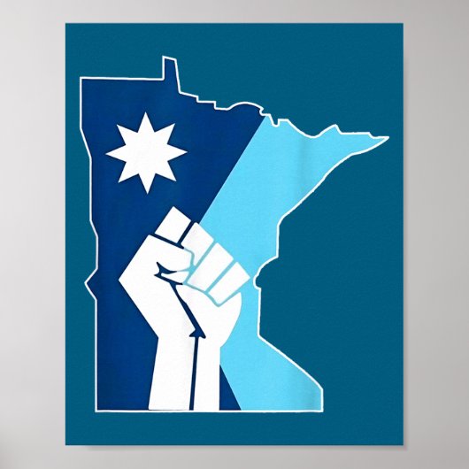 New Minnesota Rebel State Flag Poster (Voorkant)