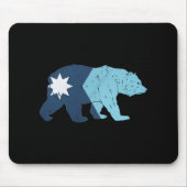 New Minnesota State Flag Bear  Muismat (Voorkant)