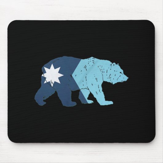 New Minnesota State Flag Bear  Muismat (Voorkant)