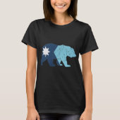 New Minnesota State Flag Bear  T-shirt (Voorkant)