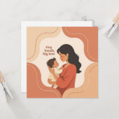 New mom card baby shower postpartum gift kaart (Voorkant / Achterkant in situ)