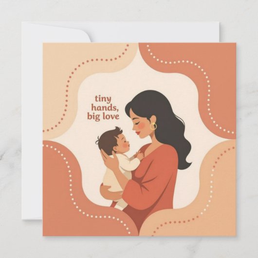 New mom card baby shower postpartum gift kaart (Voorkant)