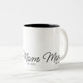 New Mom Gift Mom Established Tweekleurige Koffiemok (Voorkant rechts)