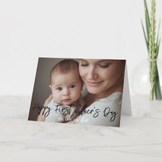 New Mom Happy Mother's Day Photo Greeting Card Kaart