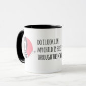 New Mommie Sleepless Nights Funny Mug Mok (Voorkant links)